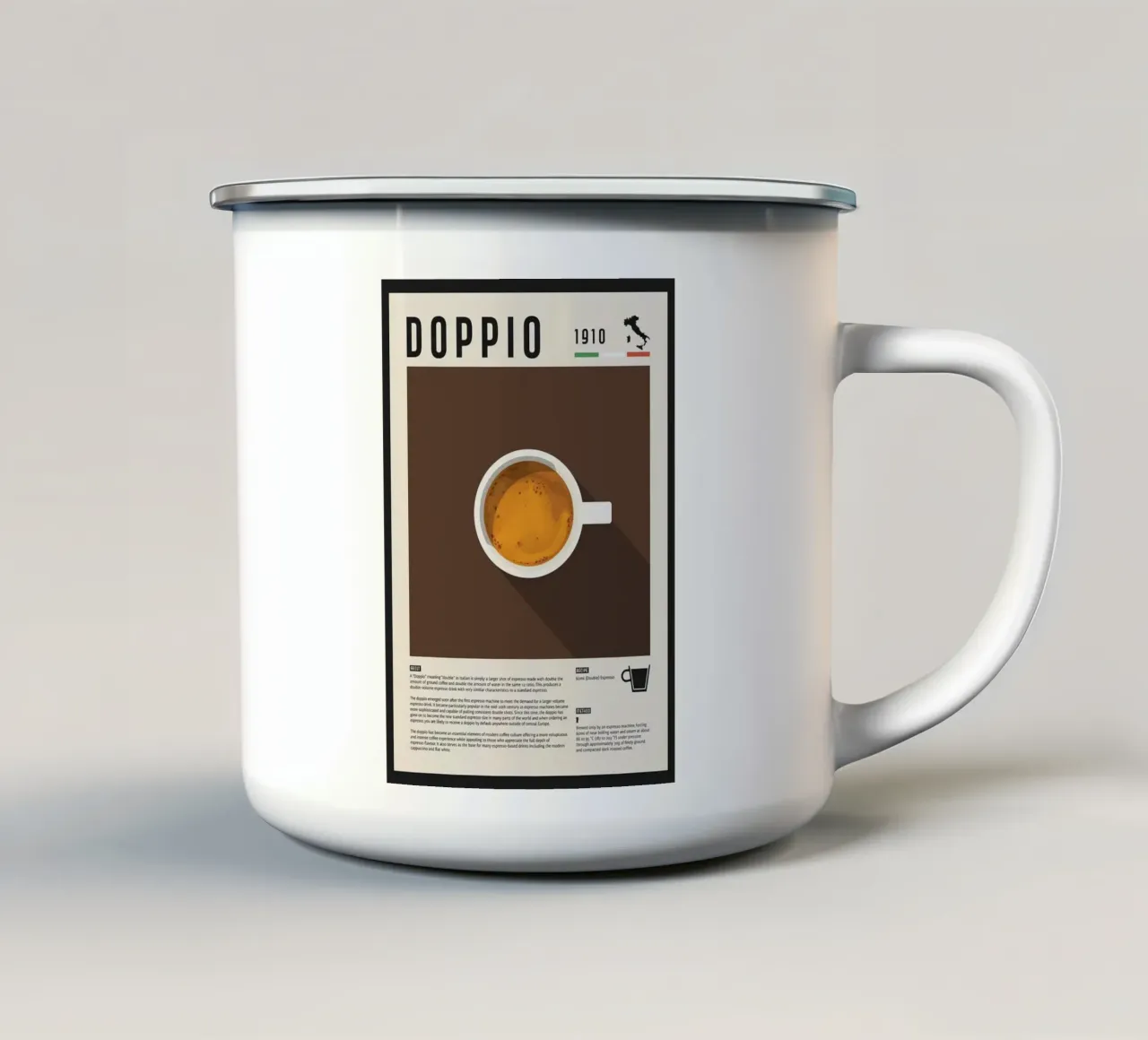 coffee doppio tazza in smalto da John C Labut