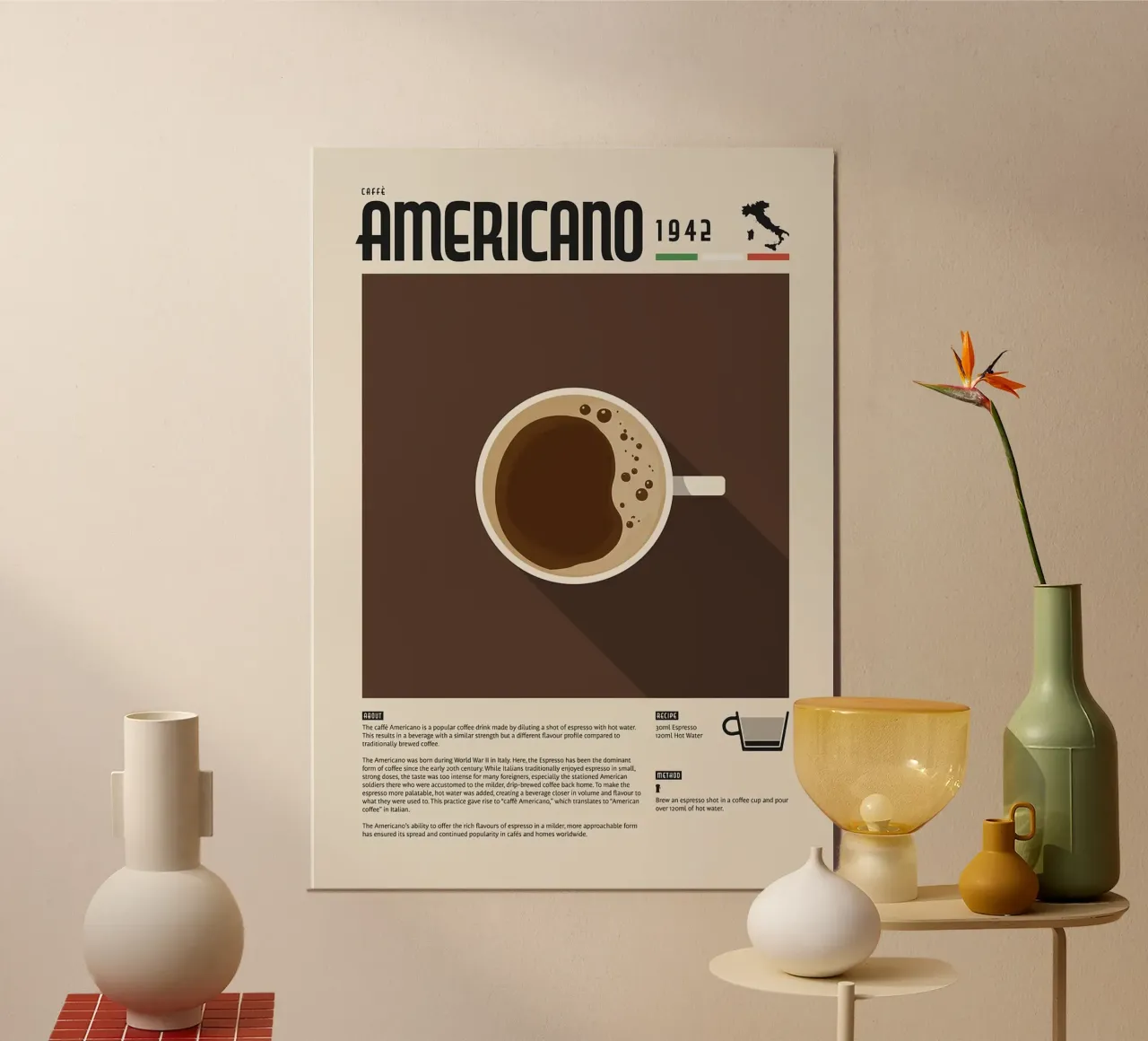 caffè americano poster da John C Labut
