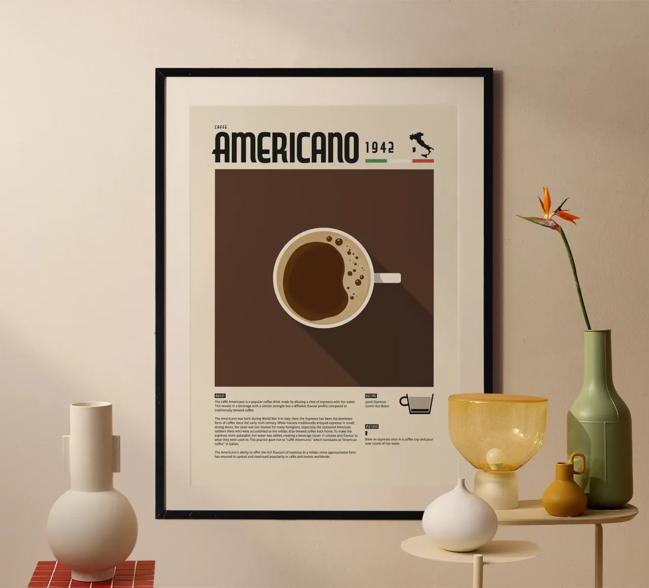 caffè americano poster da John C Labut