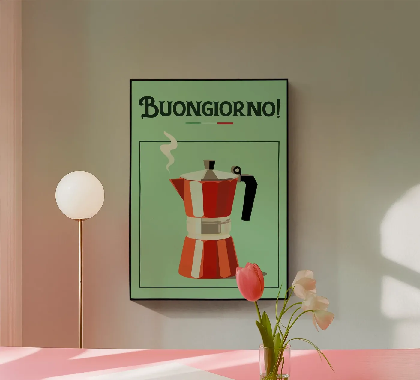 retro koffie poster acryl van John C Labut