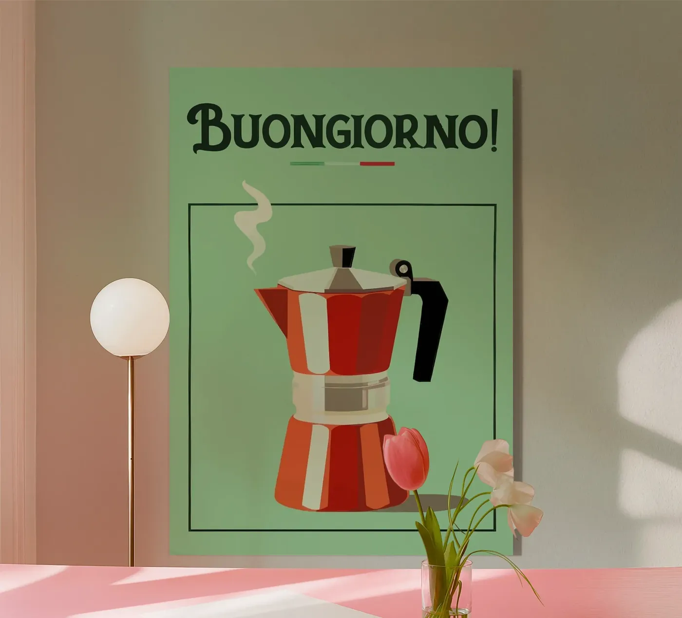 retro koffie poster acryl van John C Labut