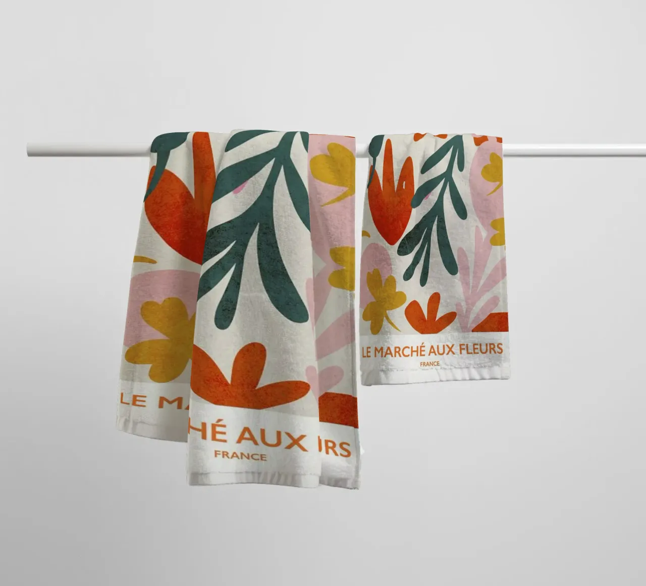 Le Marché aux Fleurs II towel by Pure
