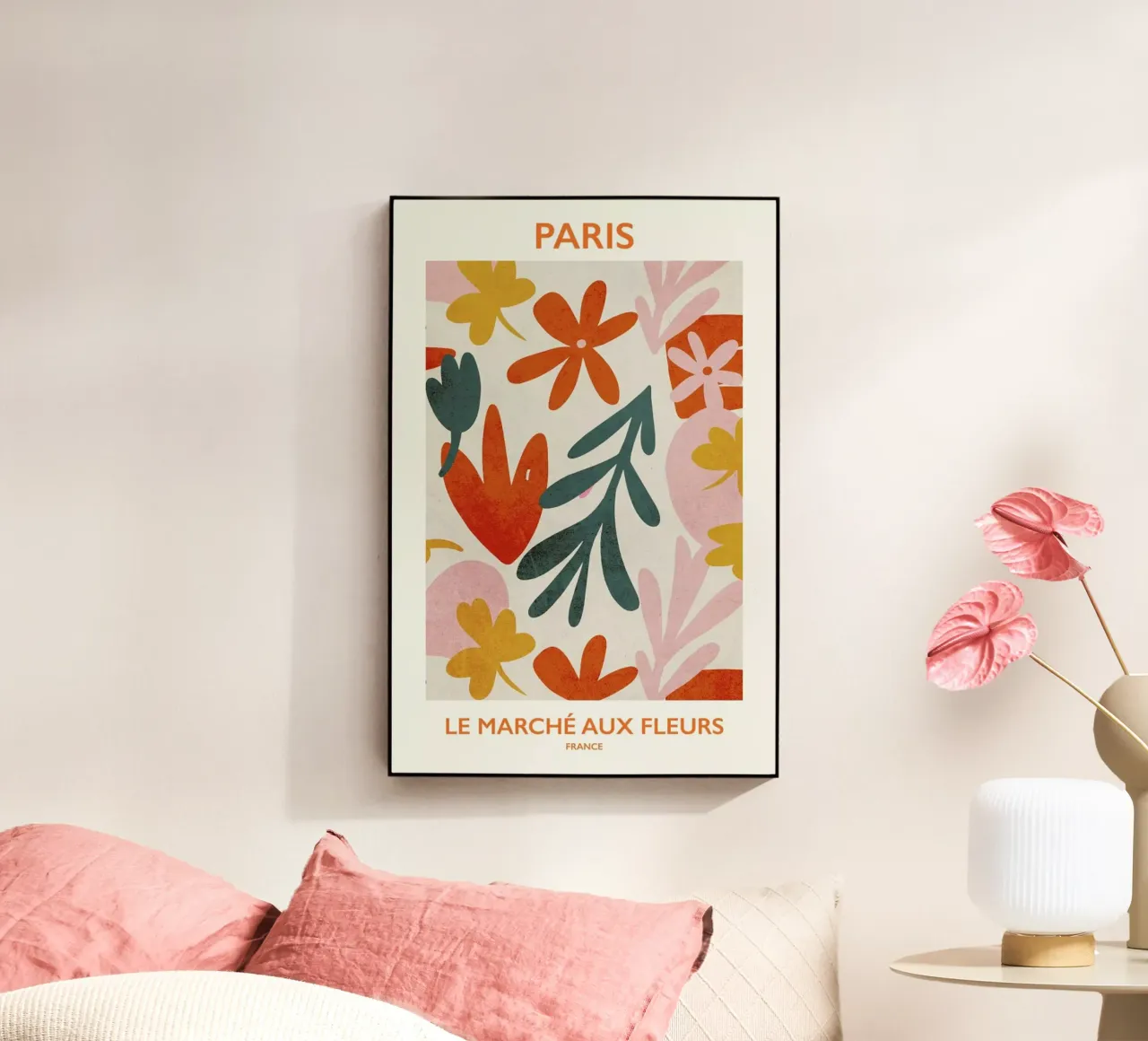 Le Marché aux Fleurs II acrylic glass by Pure