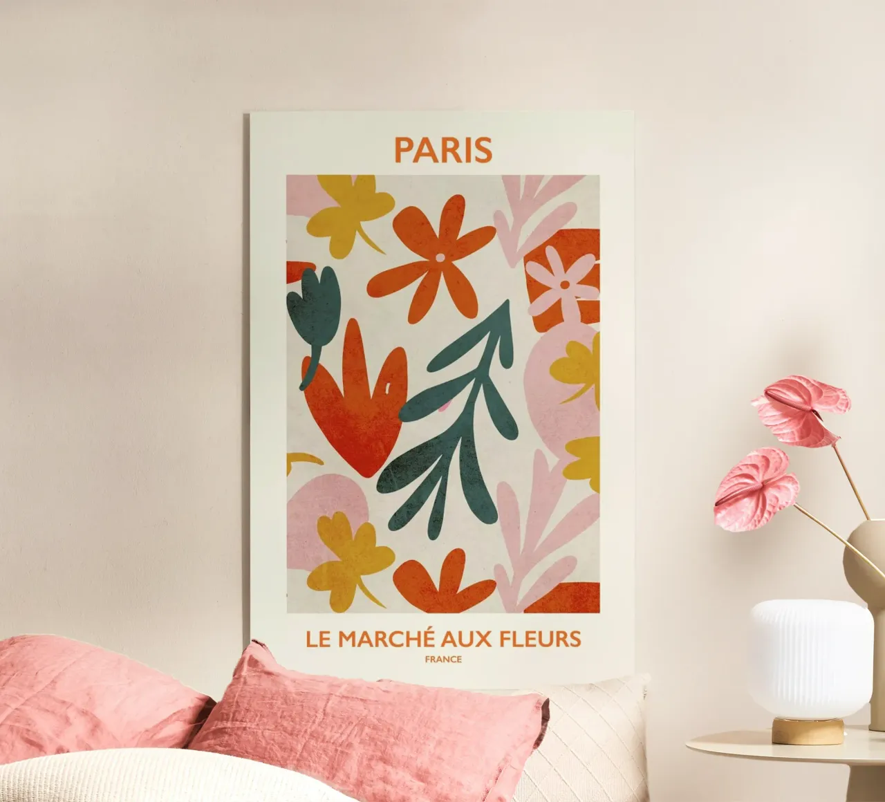 Le Marché aux Fleurs II acrylic glass by Pure
