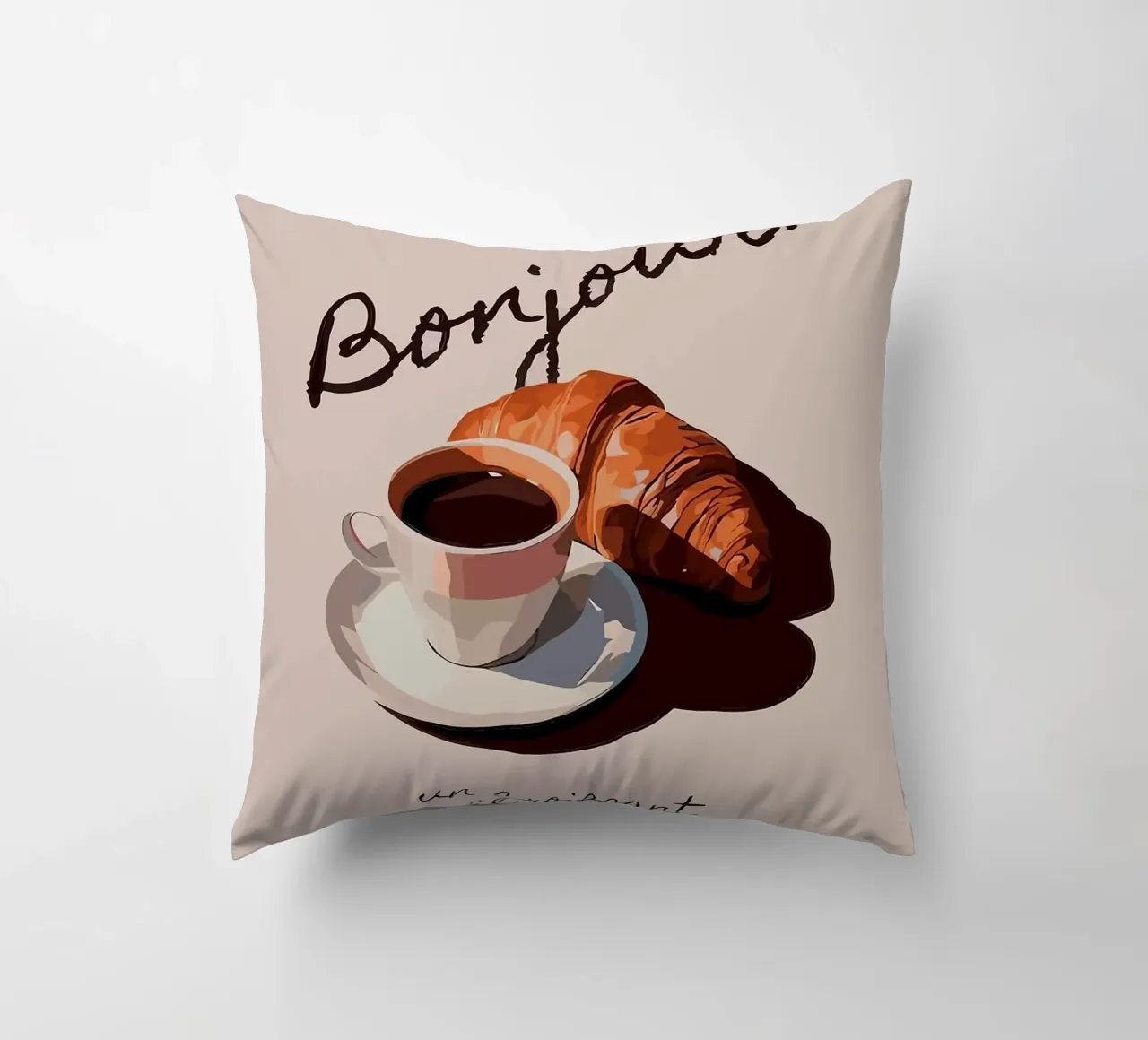 coffee cup decorative cushion by John C Labut
