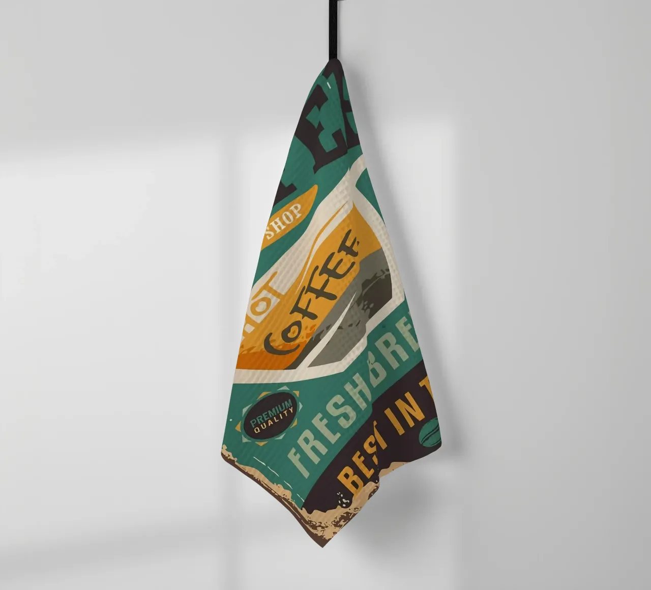 coffee cup tea towel by John C Labut