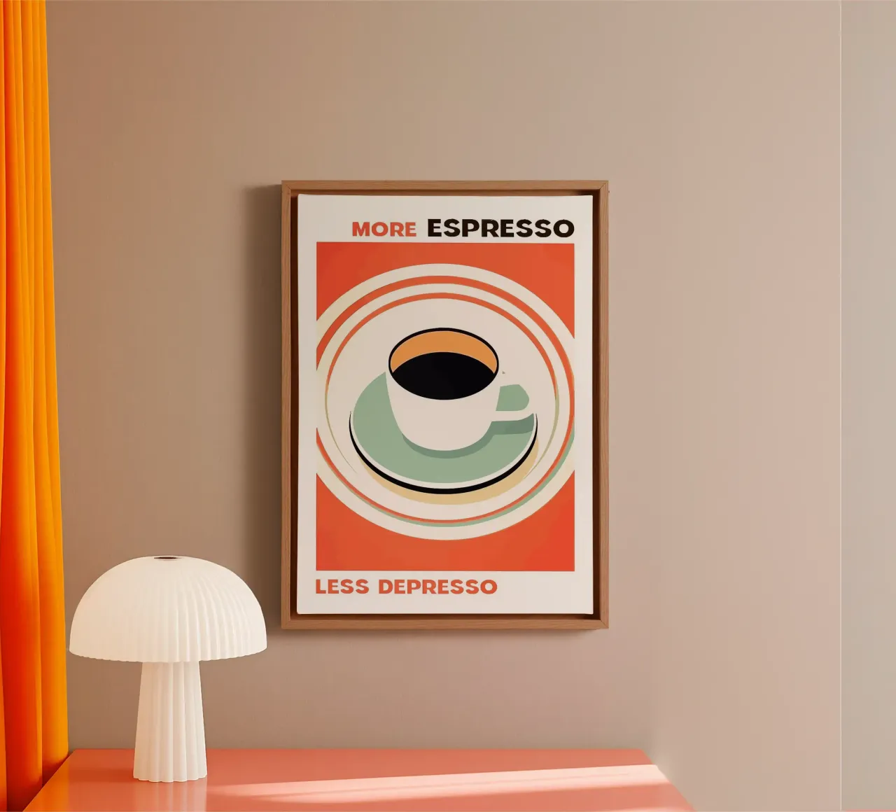 caffè espresso tela con Cornice a cassetta da John C Labut