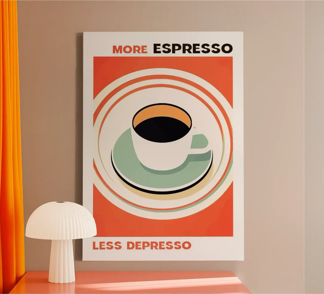 caffè espresso tela con Cornice a cassetta da John C Labut