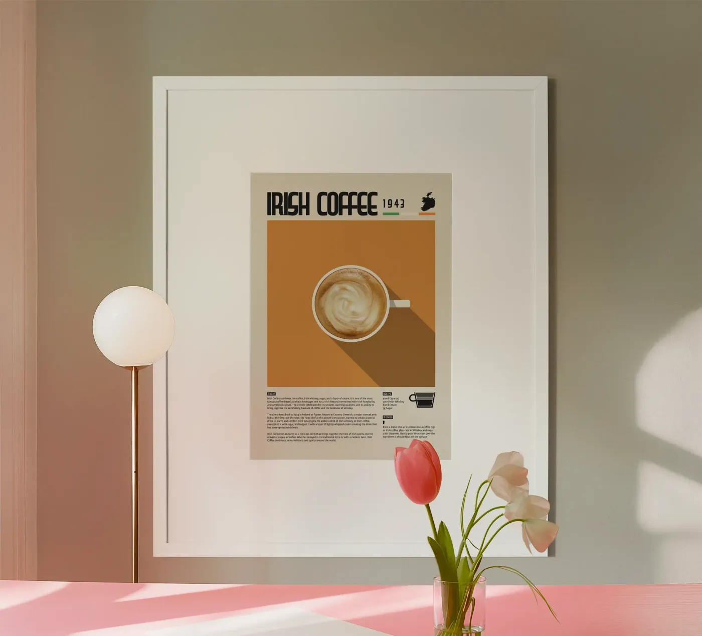 caffè irlandese poster da John C Labut