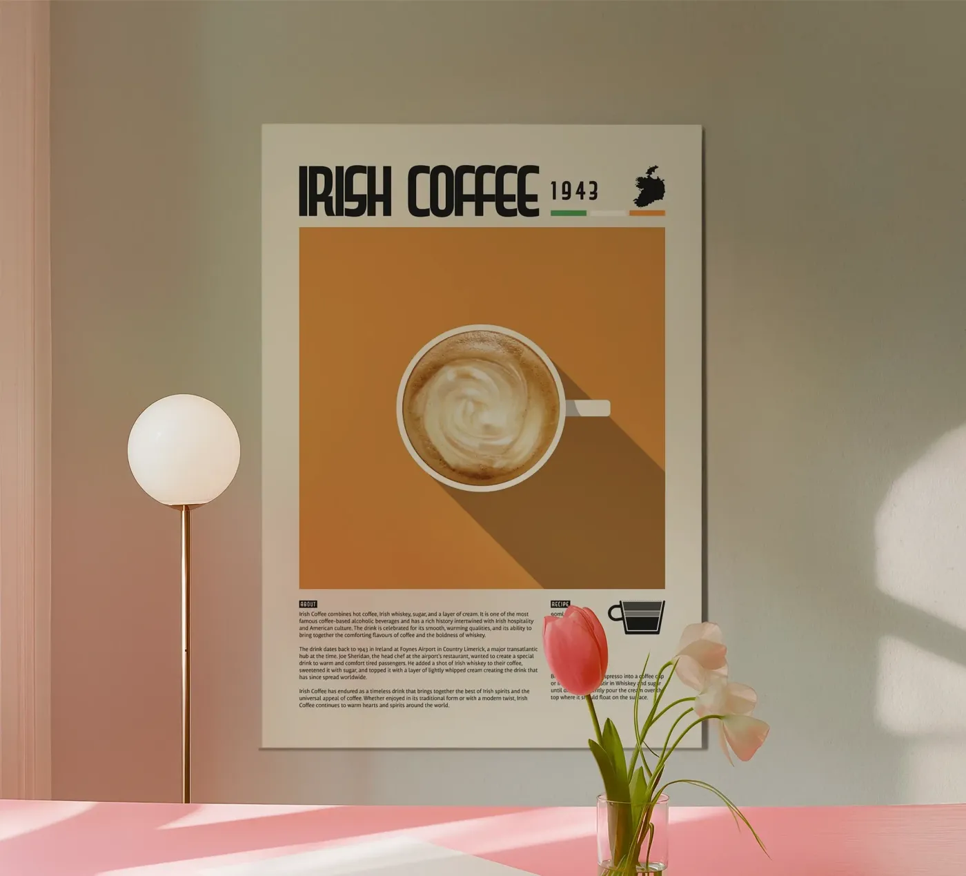 caffè irlandese poster da John C Labut