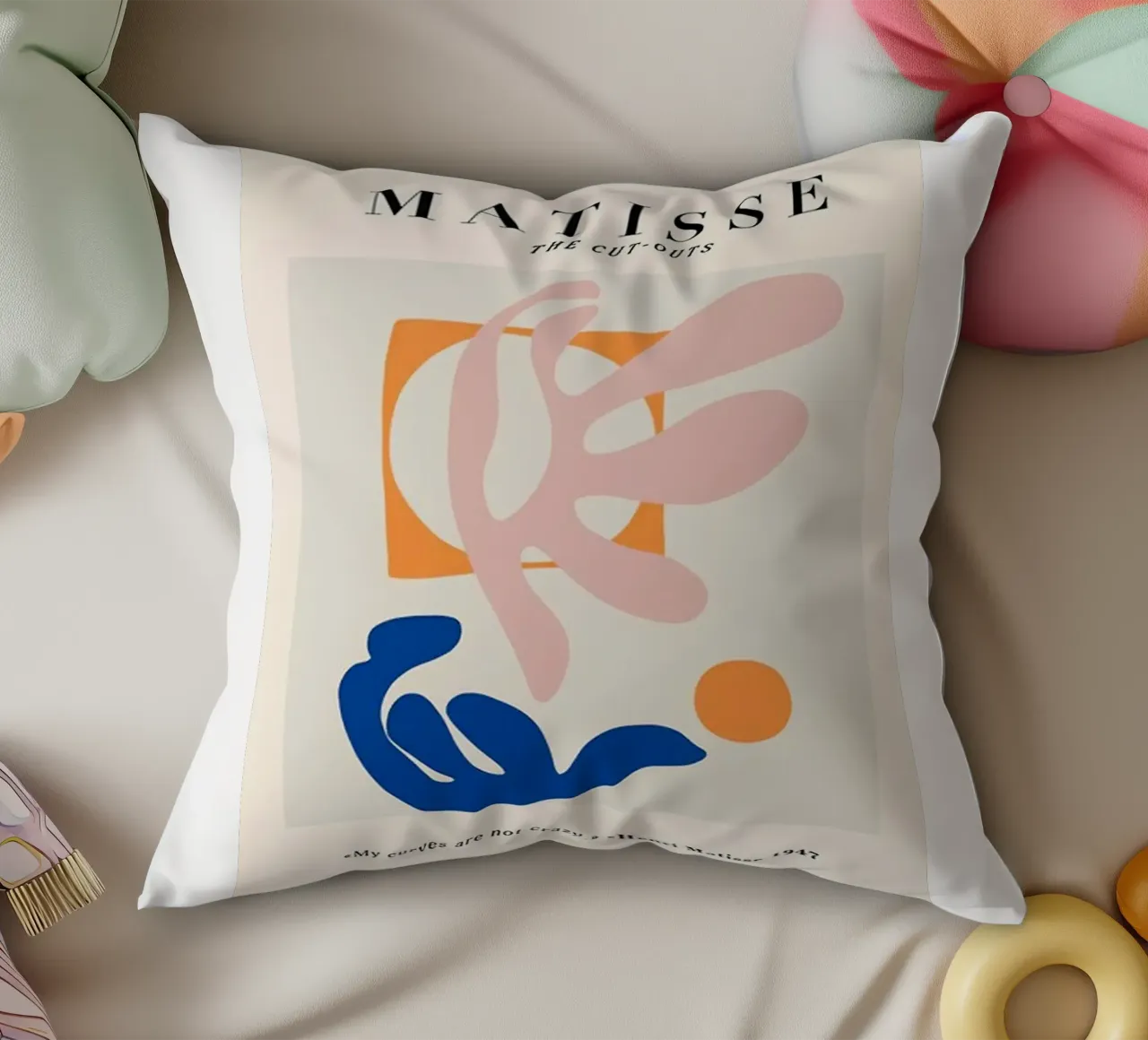 pezzi di forme astratte di matisse cuscino da sazkia art