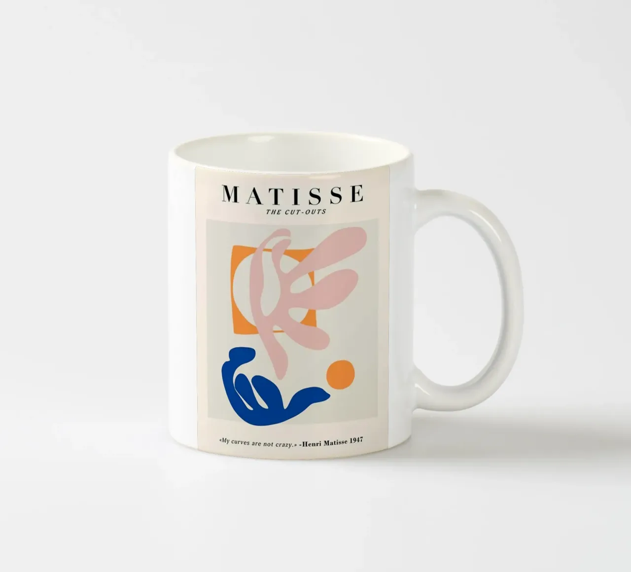 pezzi di forme astratte di matisse tazza in ceramica da sazkia art