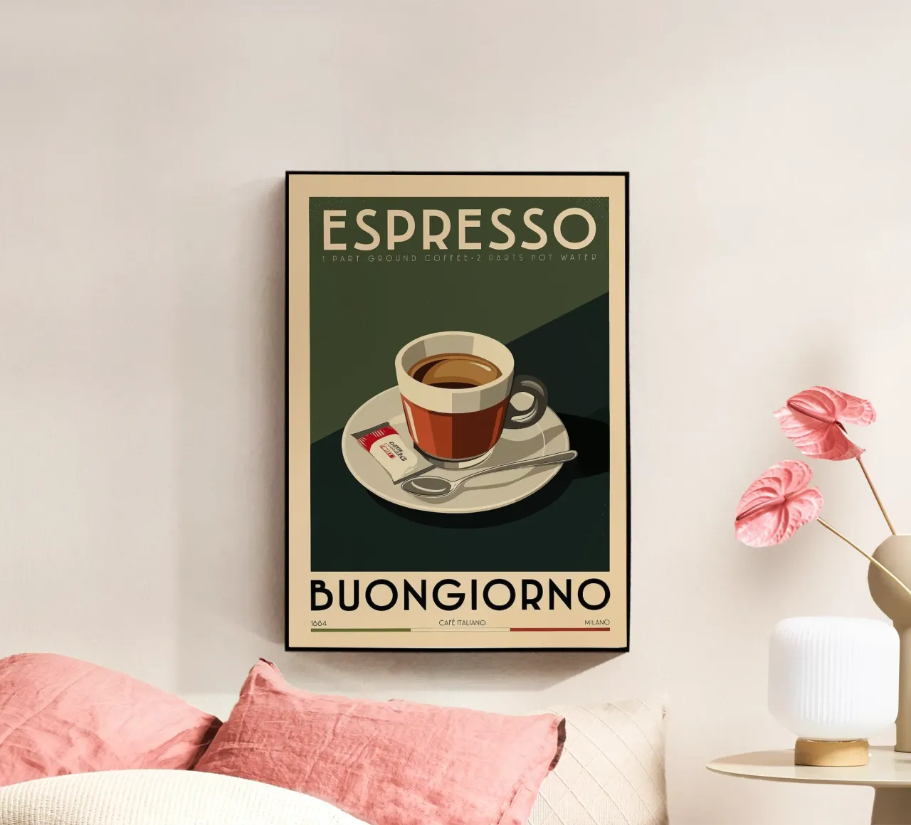 espresso coffee acrylic glass by John C Labut