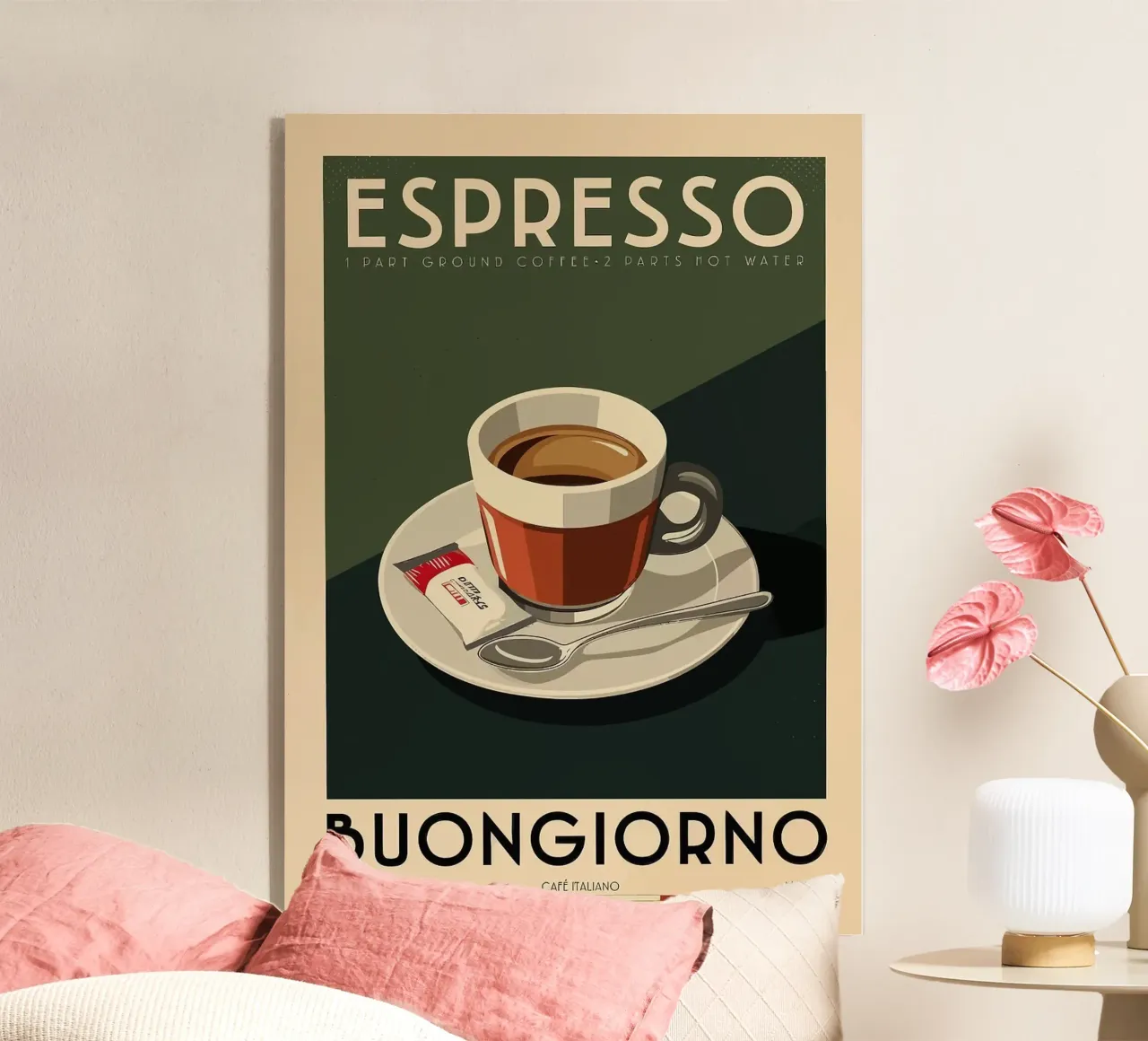 espresso coffee acrylic glass by John C Labut