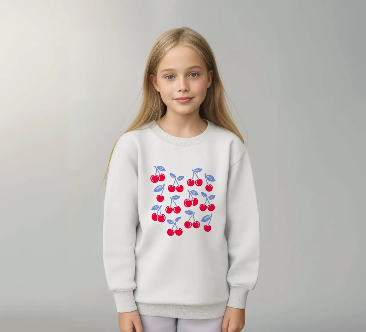 Ciliegie azzurro felpa bambino da SilverPegasus