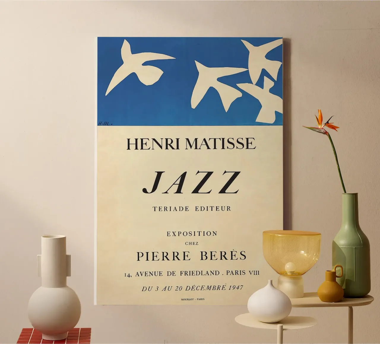 mostra matisse-tipografia tela con Cornice a cassetta da sazkia art