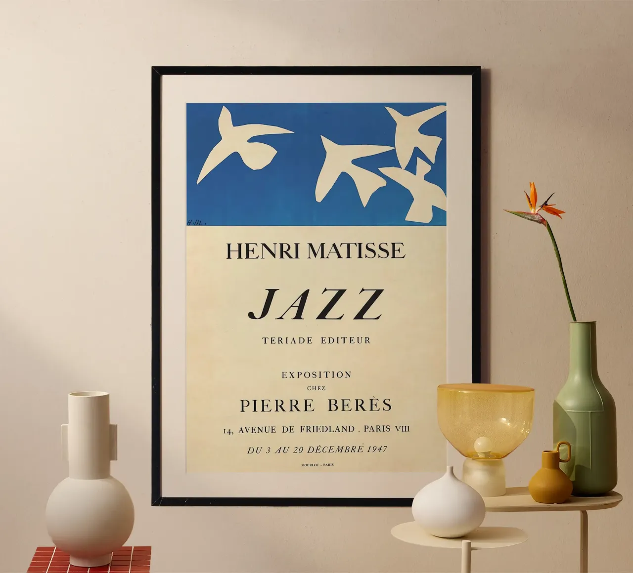 mostra matisse-tipografia poster con telaio in alluminio da sazkia art