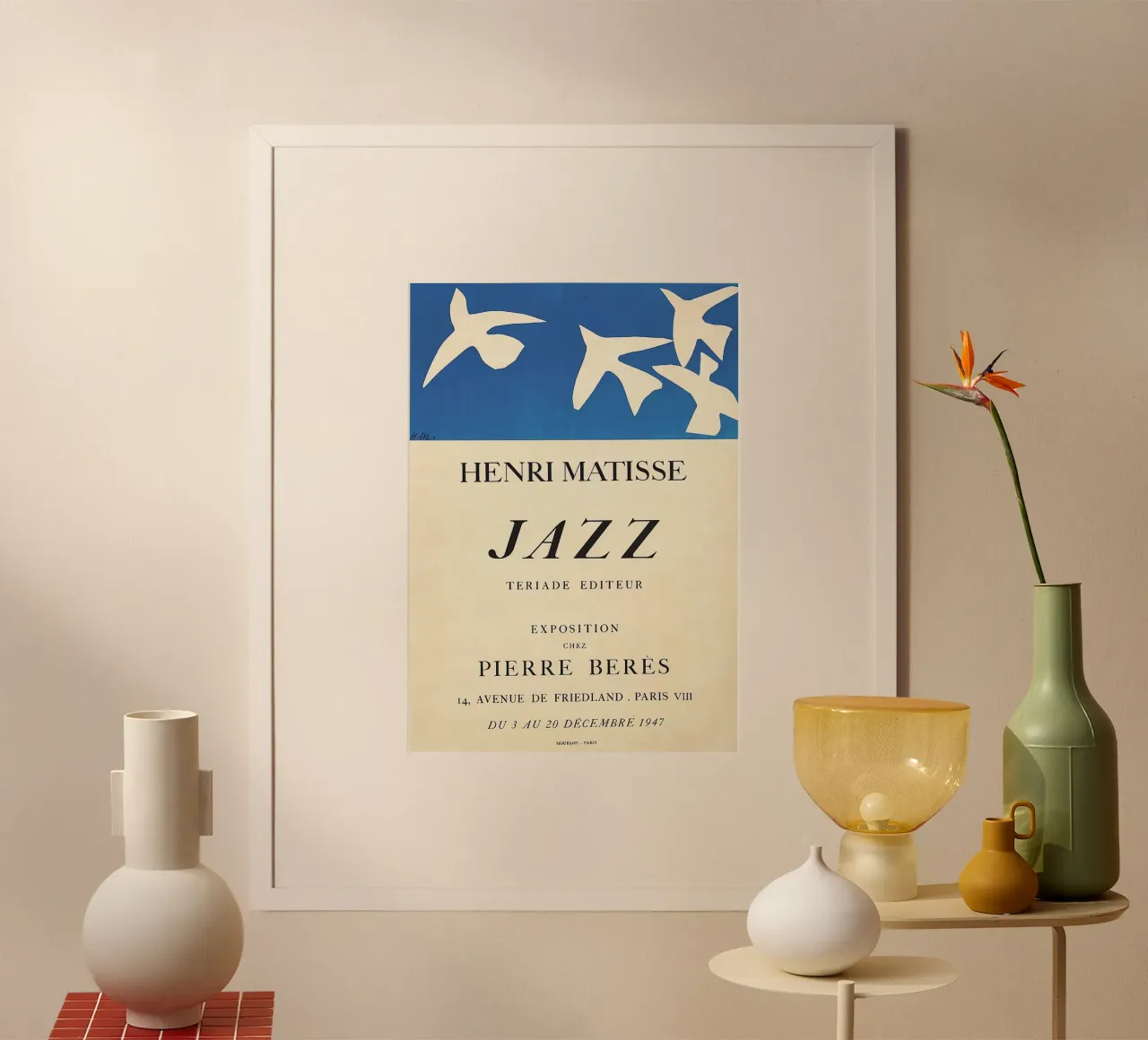 mostra matisse-tipografia poster con telaio in alluminio da sazkia art