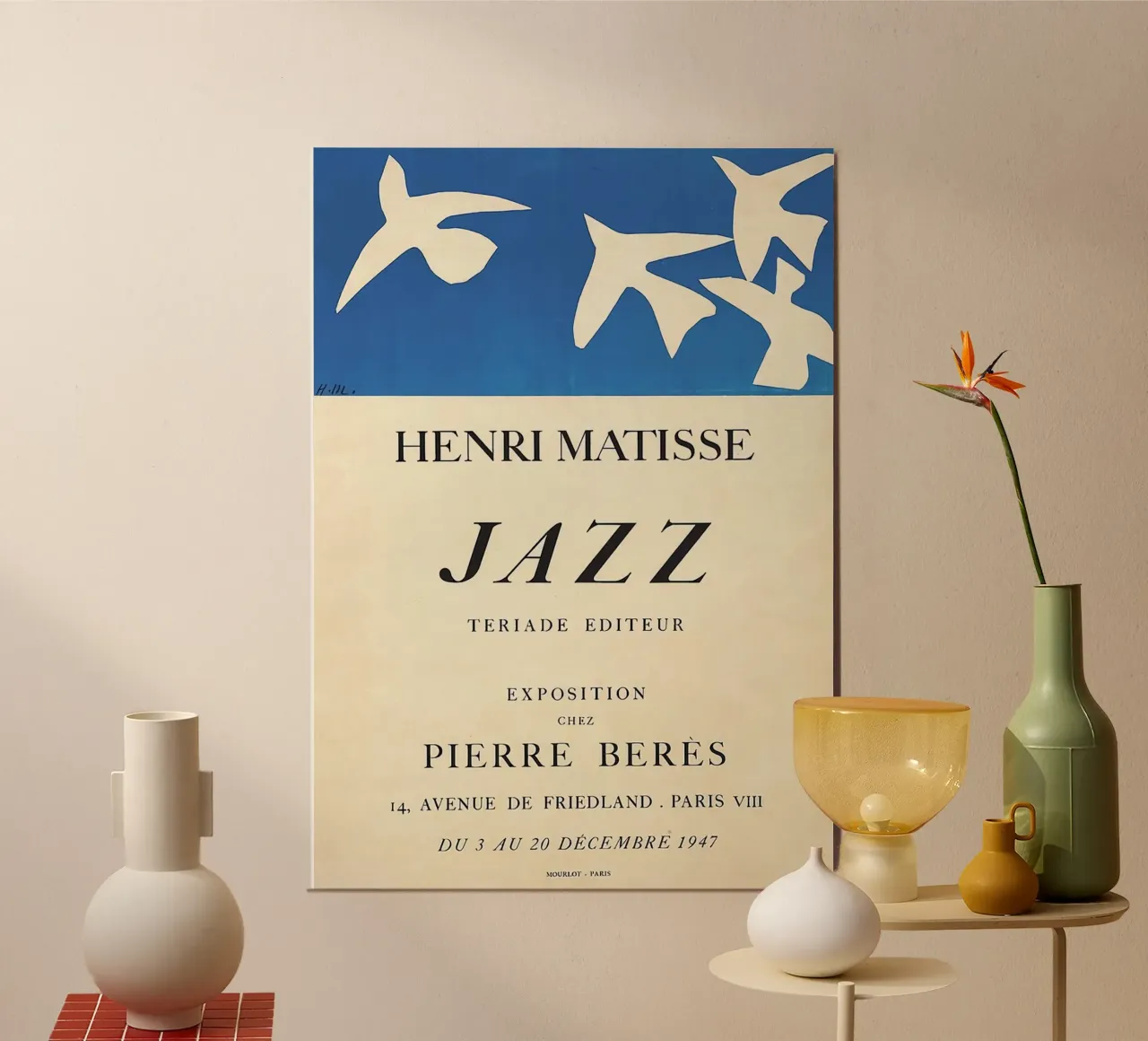 mostra matisse-tipografia poster con telaio in alluminio da sazkia art