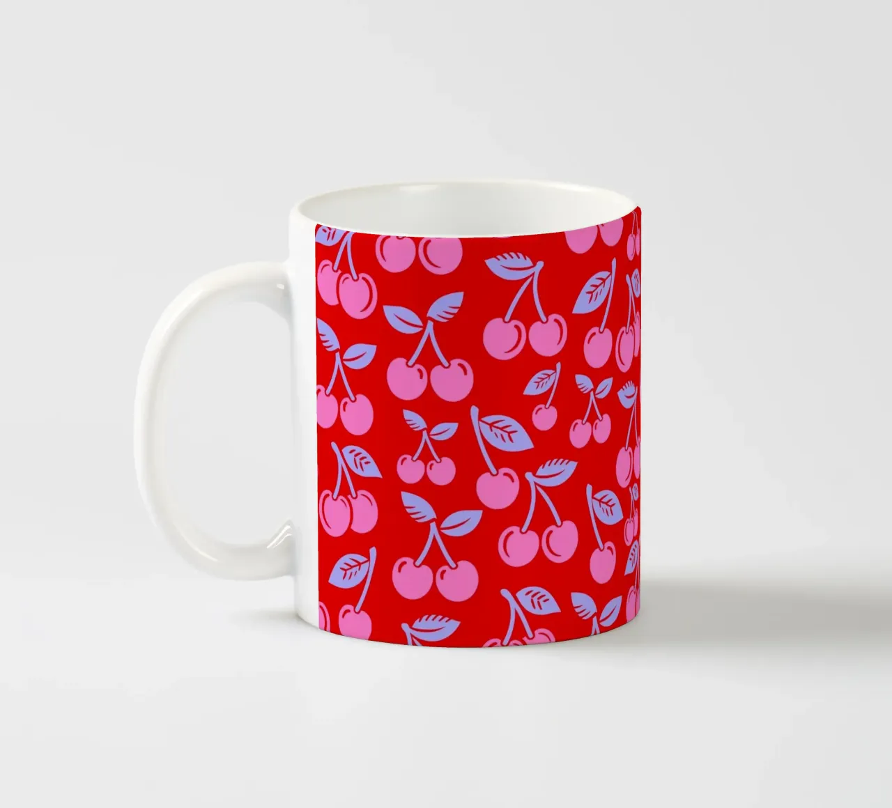 Ciliegie Rosso Blu e Rosa tazza in ceramica da SilverPegasus