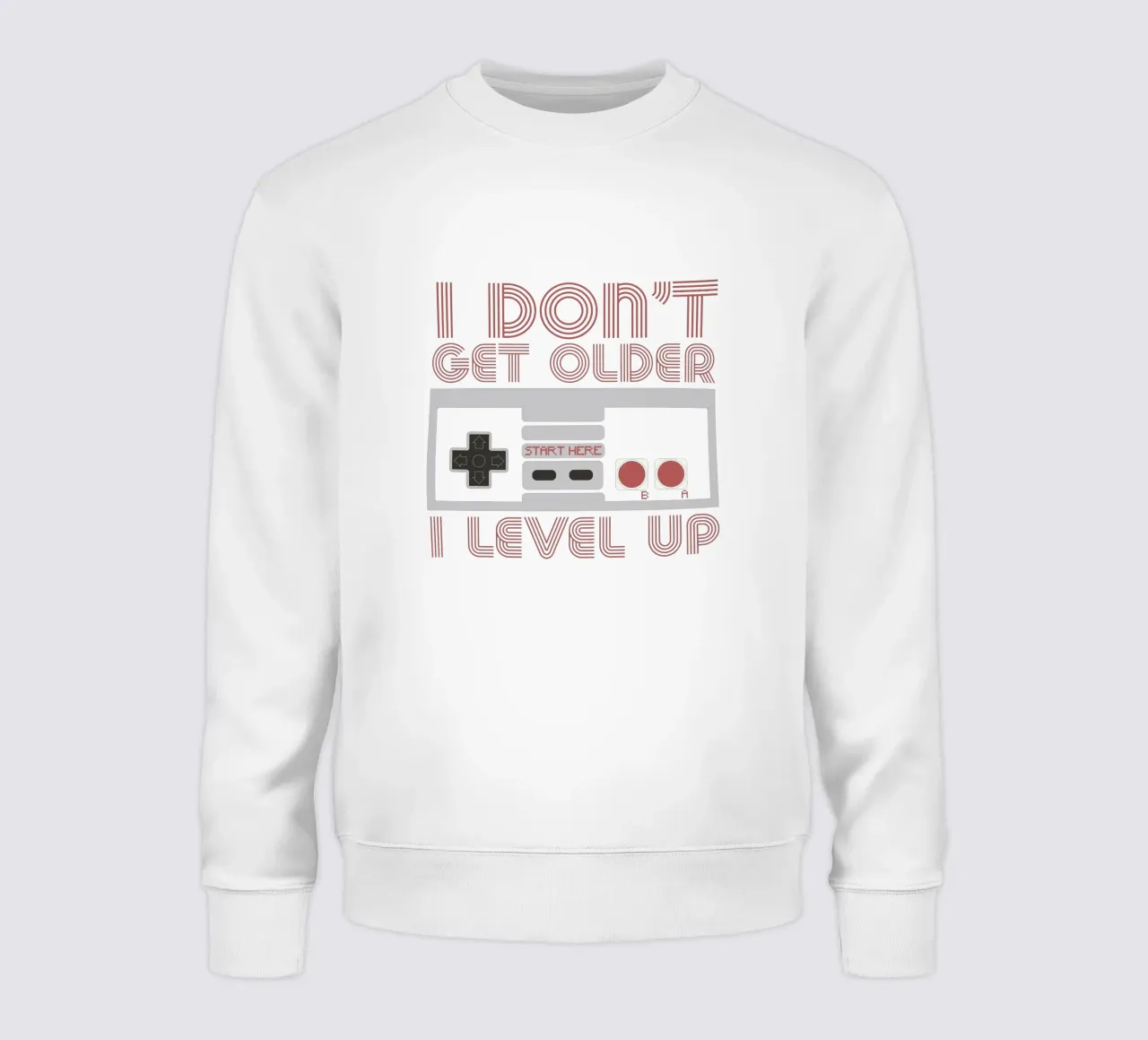 I don't get older, I level up sweatshirt by edsonramosart