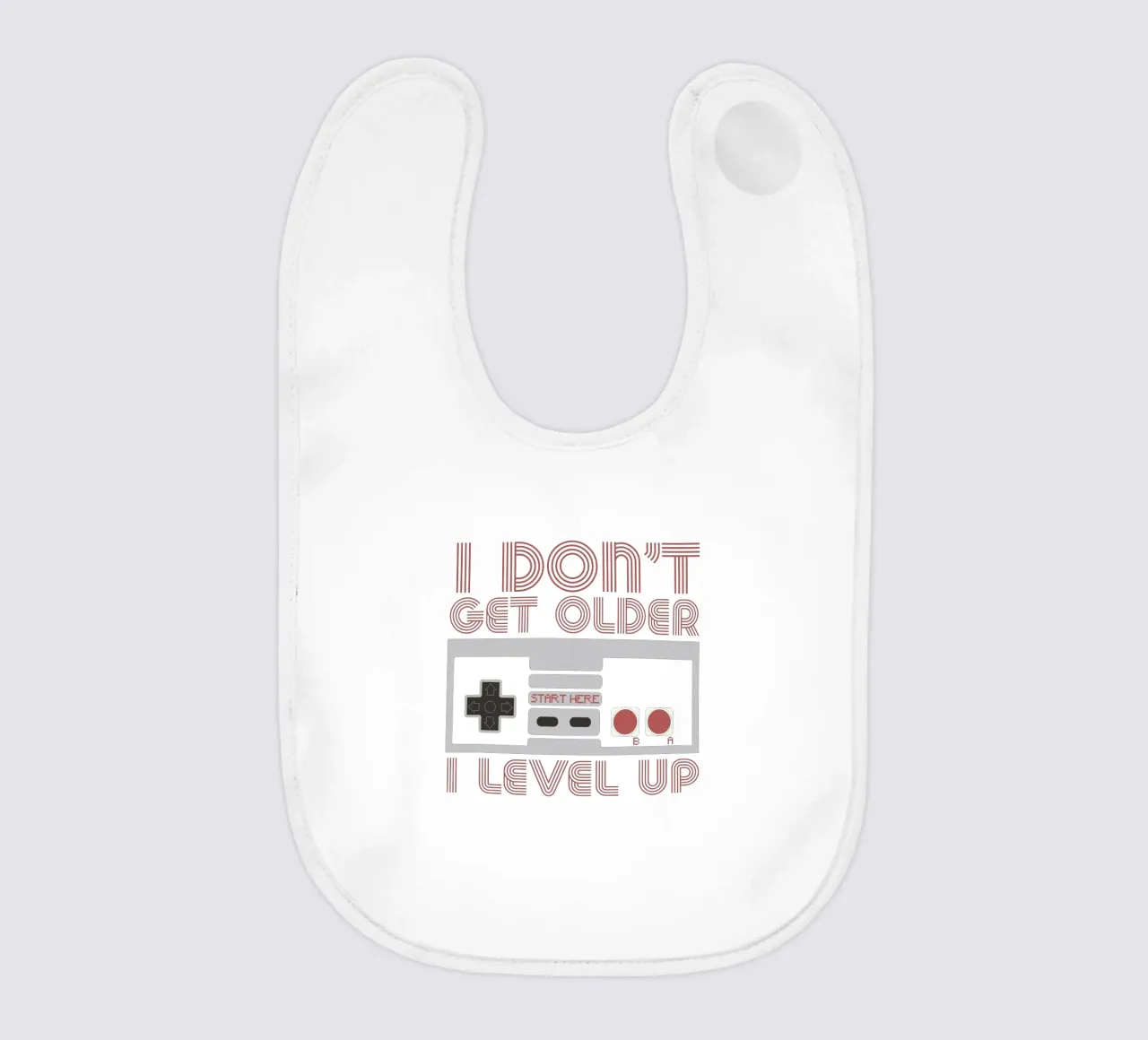 I don't get older, I level up baby bib by edsonramosart