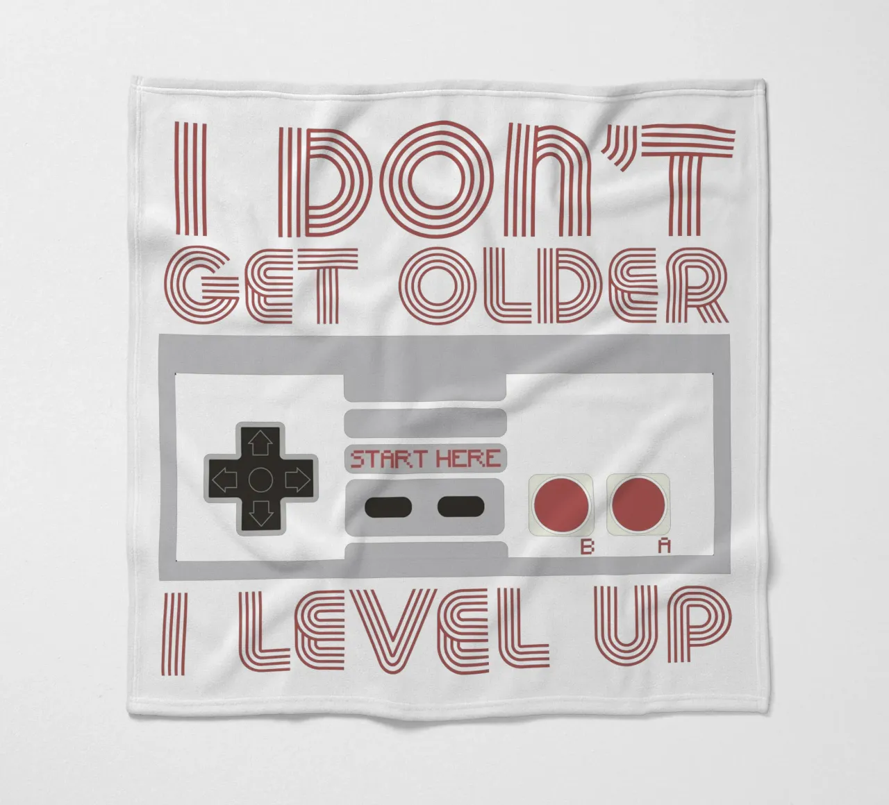 I don't get older, I level up manta de franela de edsonramosart