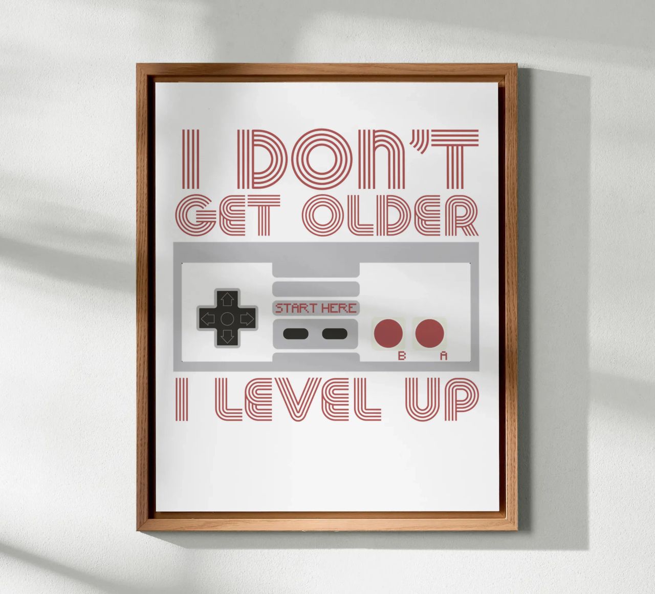 I don't get older, I level up alluminio dibond da edsonramosart