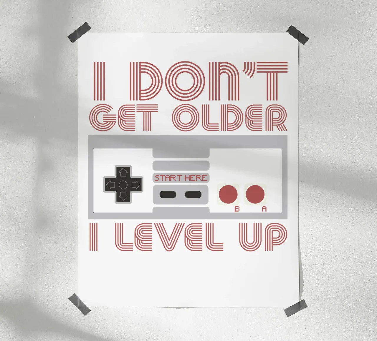 I don't get older, I level up carta hahnemühle da edsonramosart
