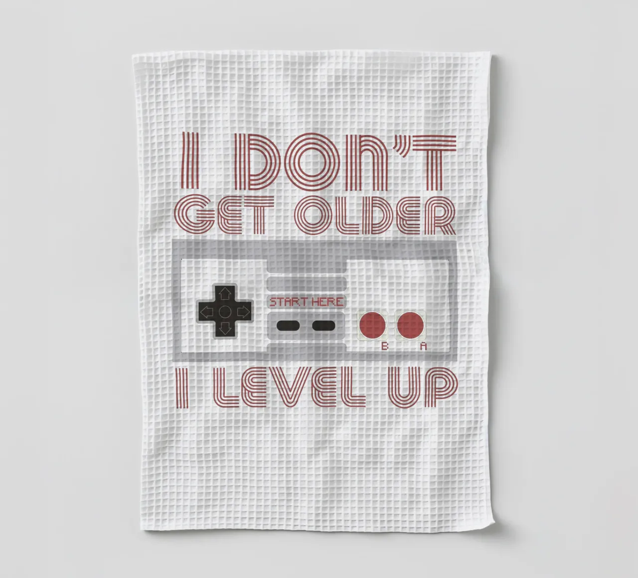 I don't get older, I level up canovaccio da cucina da edsonramosart