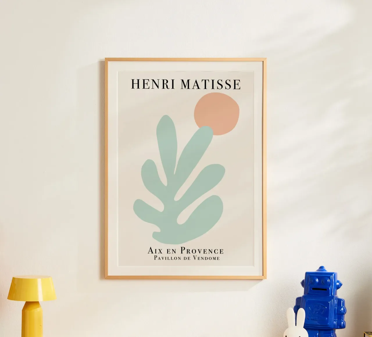 matisse-albero con sfondo sole poster con telaio in plastica da sazkia art