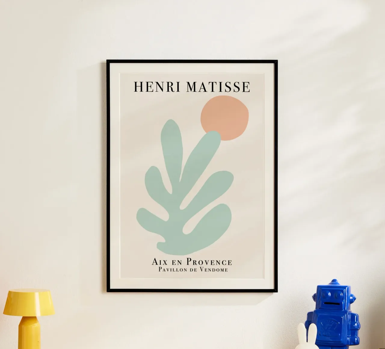 matisse-albero con sfondo sole poster con telaio in plastica da sazkia art