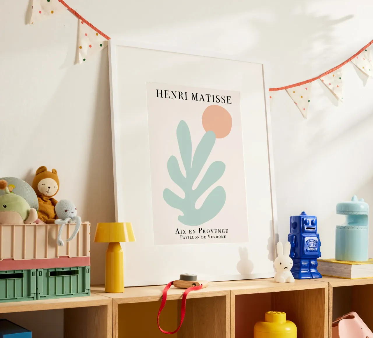 matisse-albero con sfondo sole poster con telaio in plastica da sazkia art