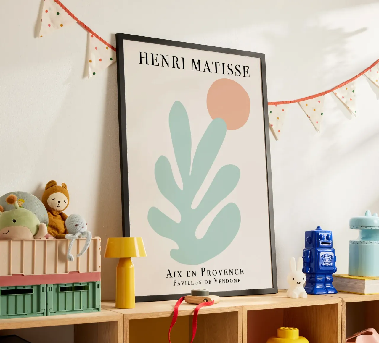 matisse-albero con sfondo sole poster con telaio in plastica da sazkia art
