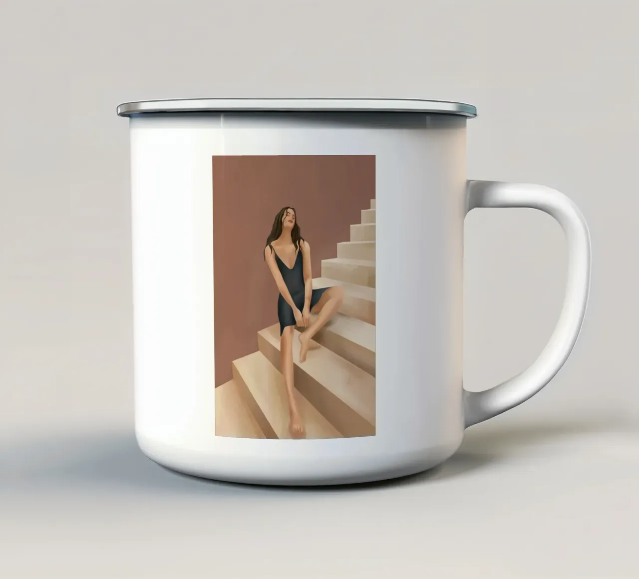 Stairs tazza in smalto da cityart