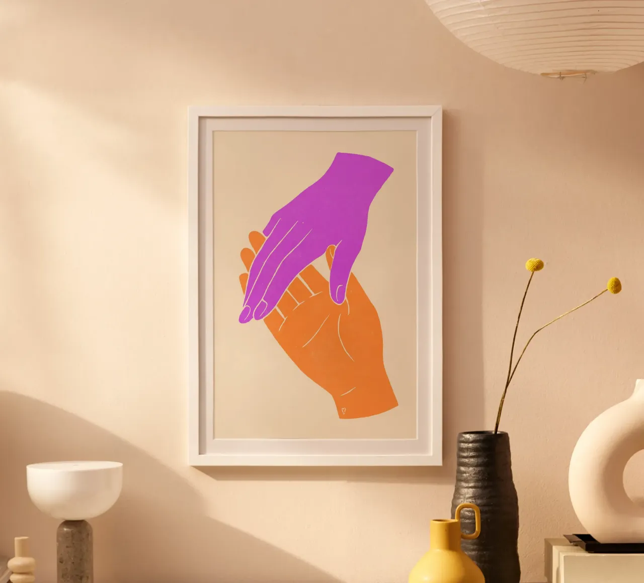 Insieme ora poster con telaio in legno da KUNSTstück