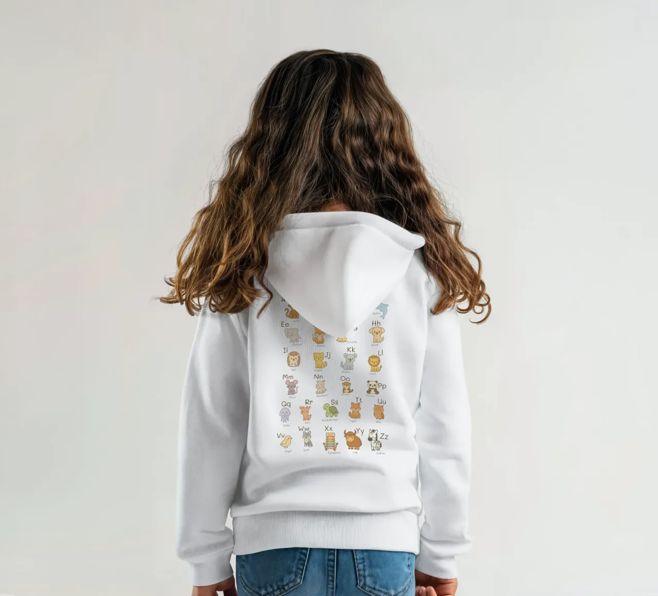ABC - Alphabet Animals kids hoodie by Personalizable Designs