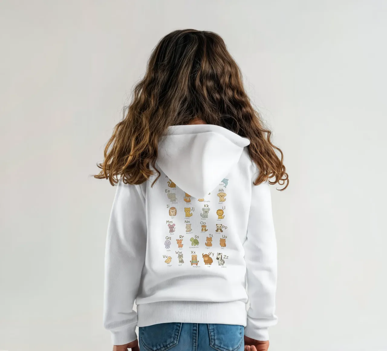 ABC - Alphabet Animals kids hoodie by Personalizable Designs
