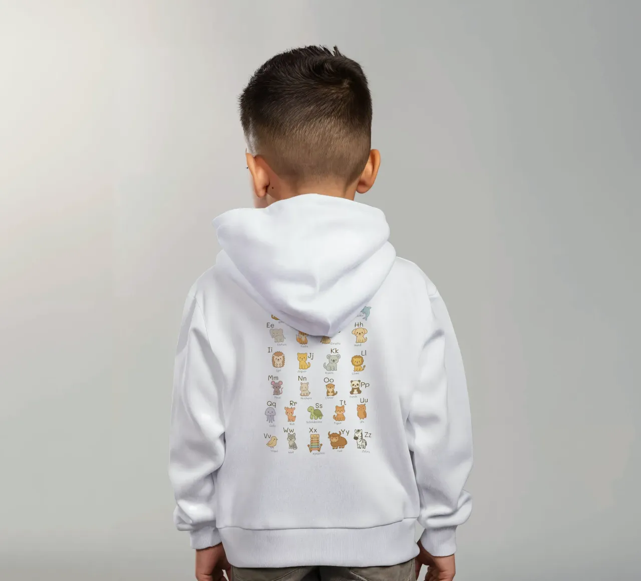 ABC - Alphabet Animals kids hoodie by Personalizable Designs