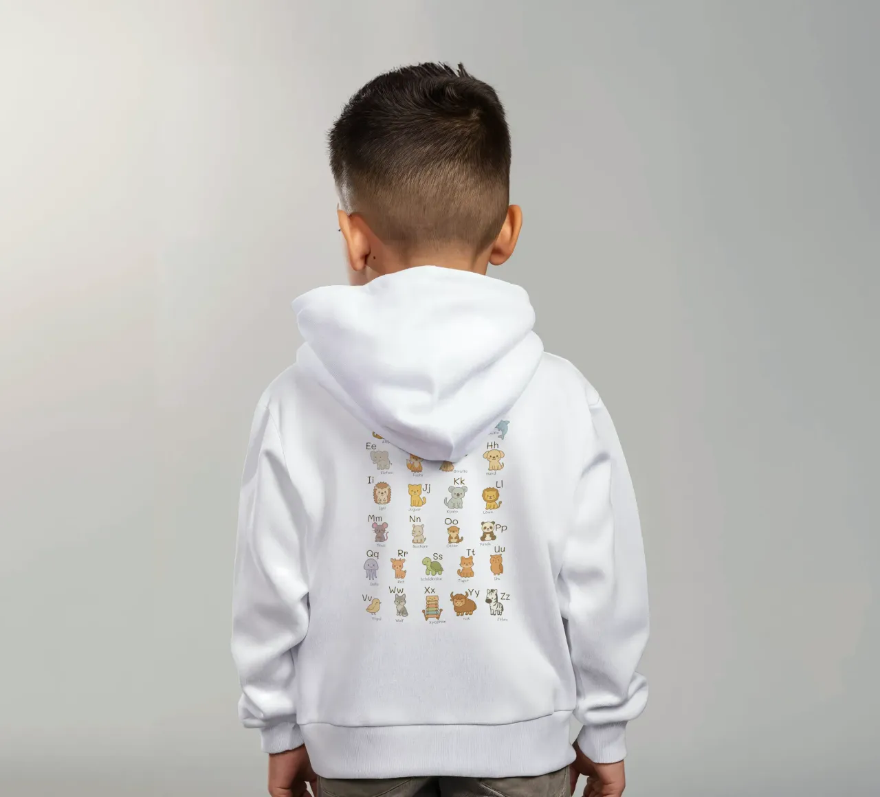 ABC - Alphabet Animals kids hoodie by Personalizable Designs
