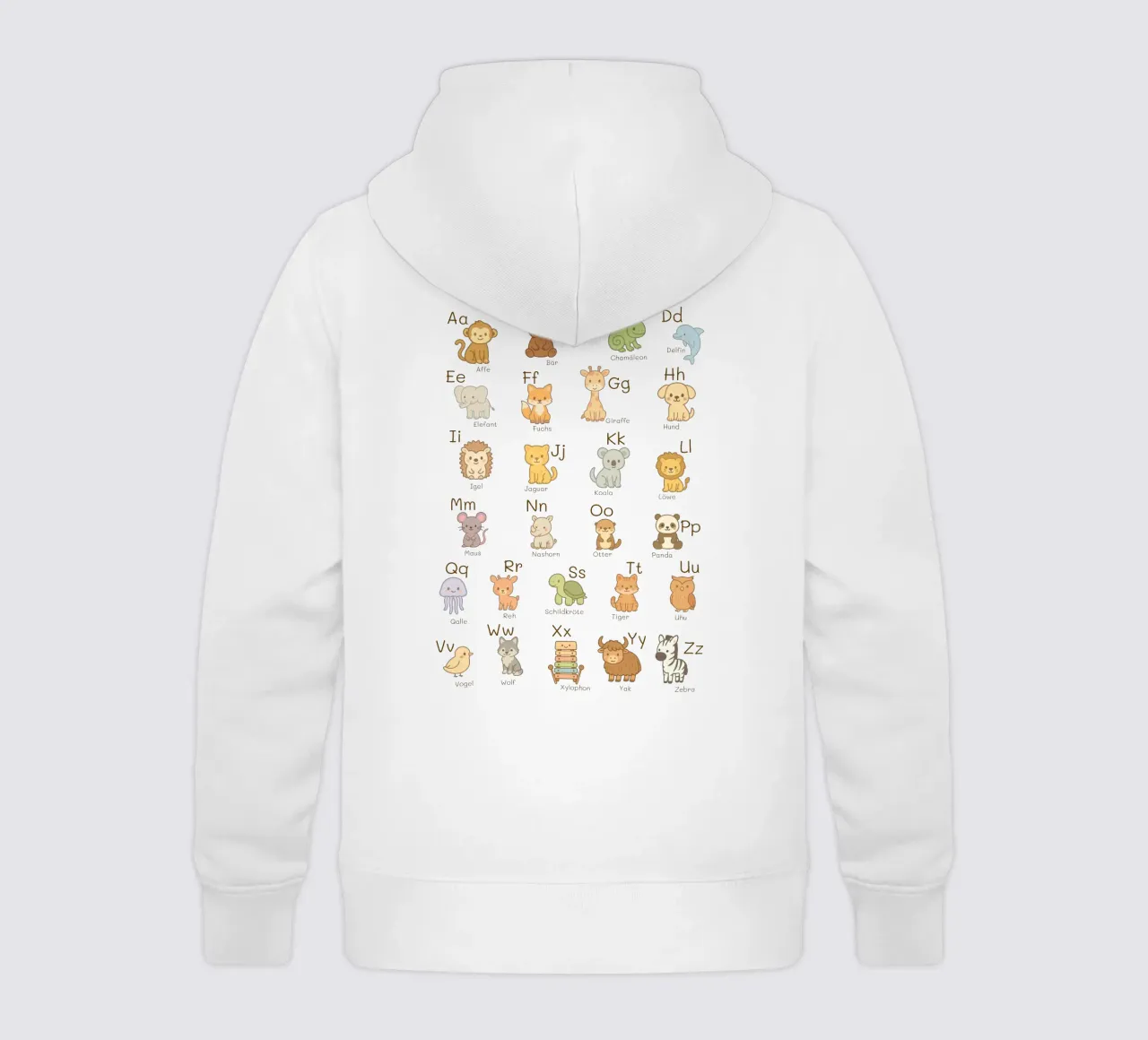 ABC - Alphabet Animals kids hoodie by Personalizable Designs