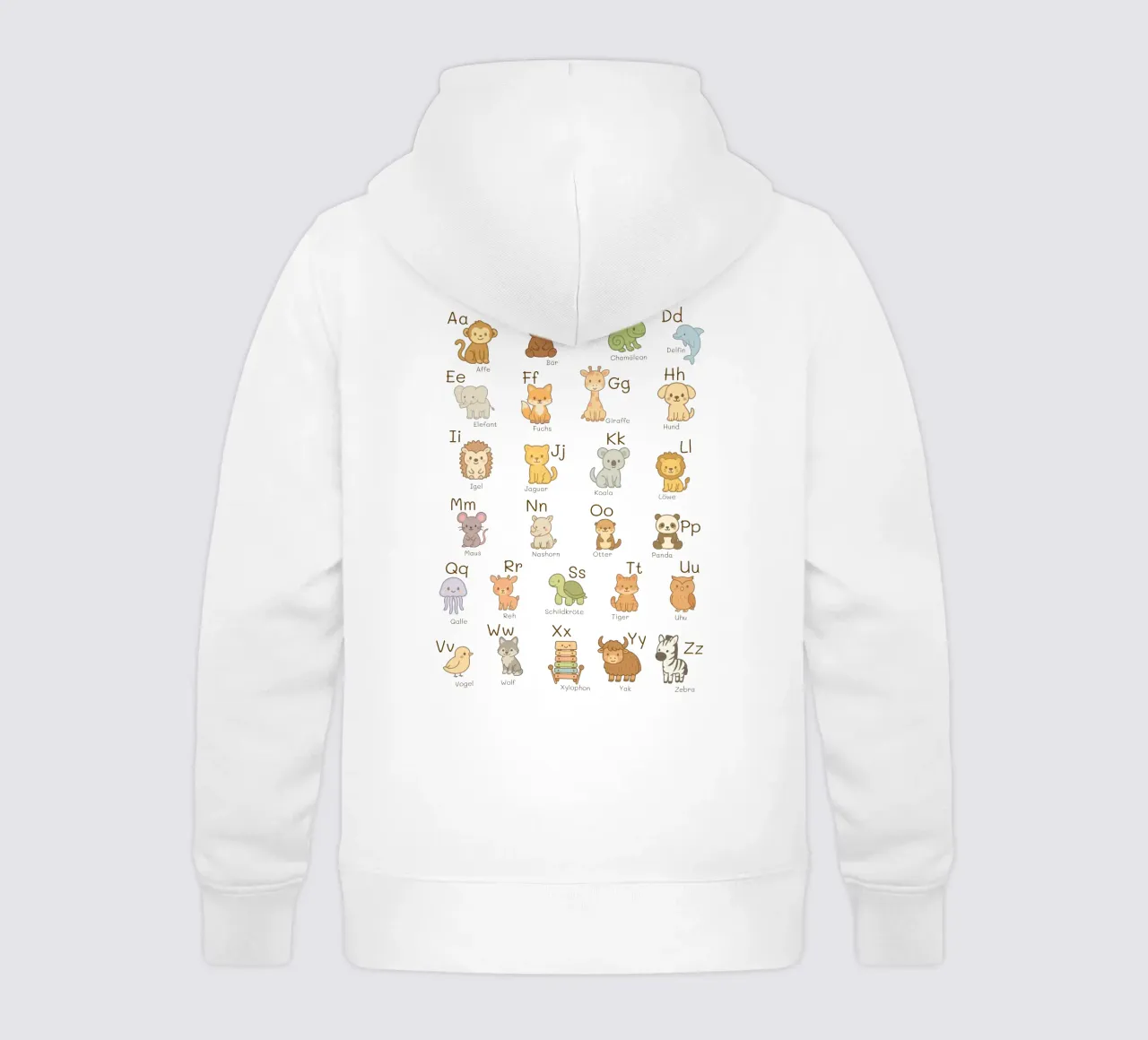 ABC - Alphabet Animals kids hoodie by Personalizable Designs