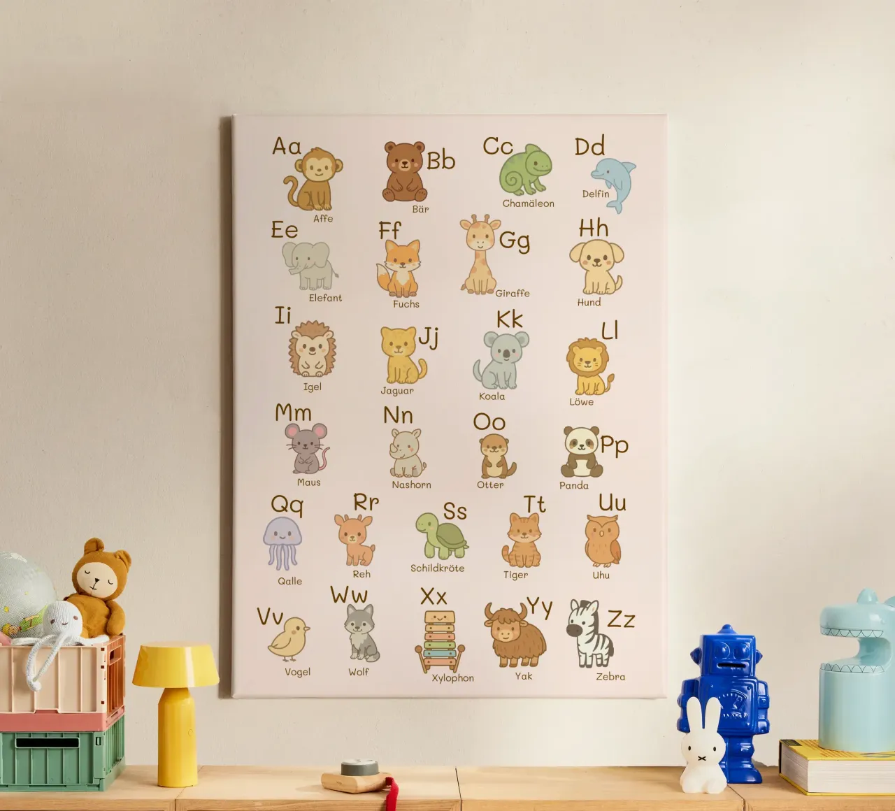 ABC - Alphabet animaux toile de Personalizable Designs