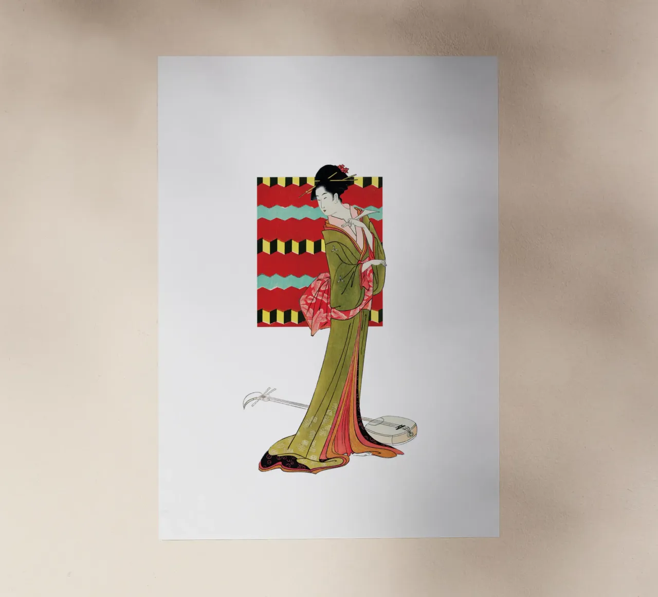 Griglia e grazia: Bijin-ga | Press Play Art Print Collage pellicola backlit da Press Play Art Prints