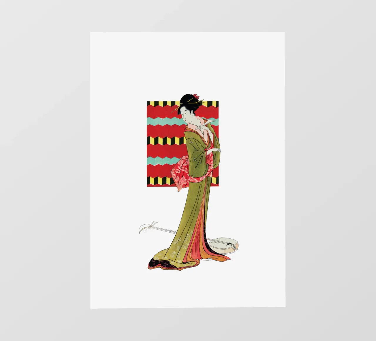 Griglia e grazia: Bijin-ga | Press Play Art Print Collage pellicola backlit da Press Play Art Prints