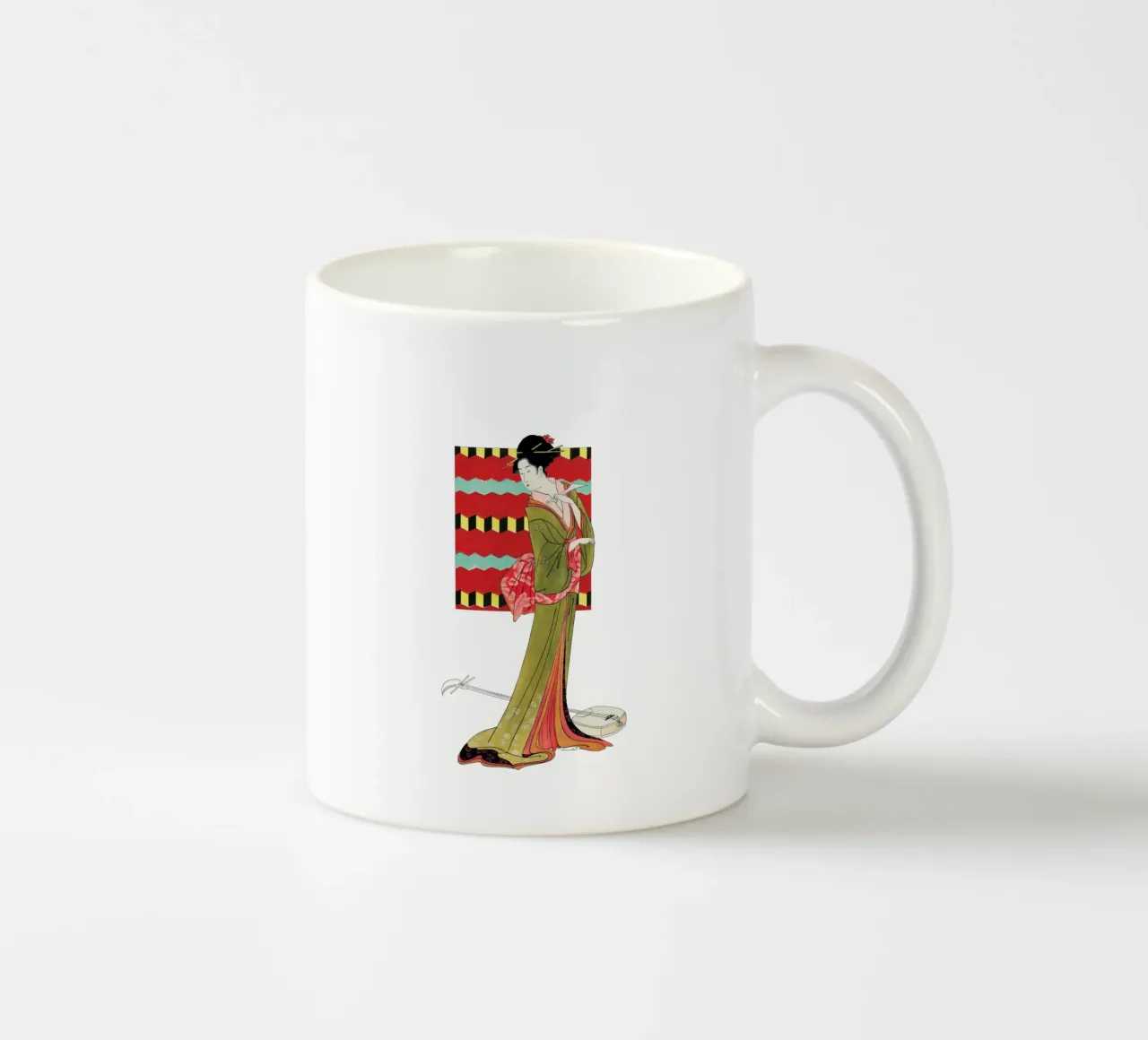 Griglia e grazia: Bijin-ga | Press Play Art Print Collage tazza in ceramica da Press Play Art Prints