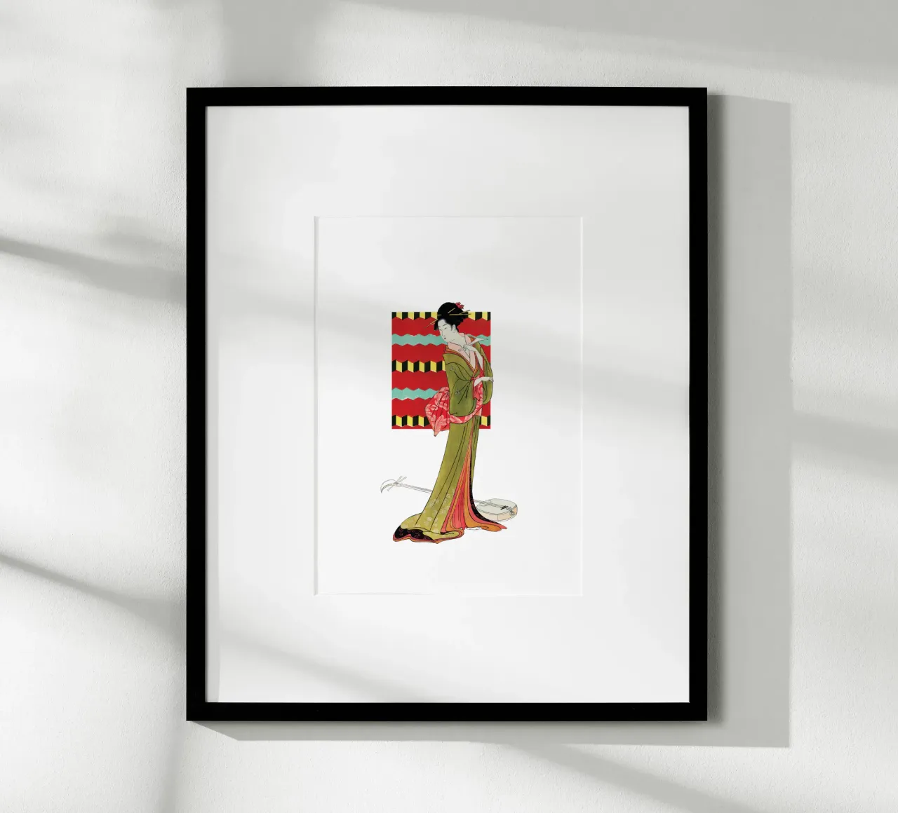 Griglia e grazia: Bijin-ga | Press Play Art Print Collage poster con telaio in plastica da Press Play Art Prints