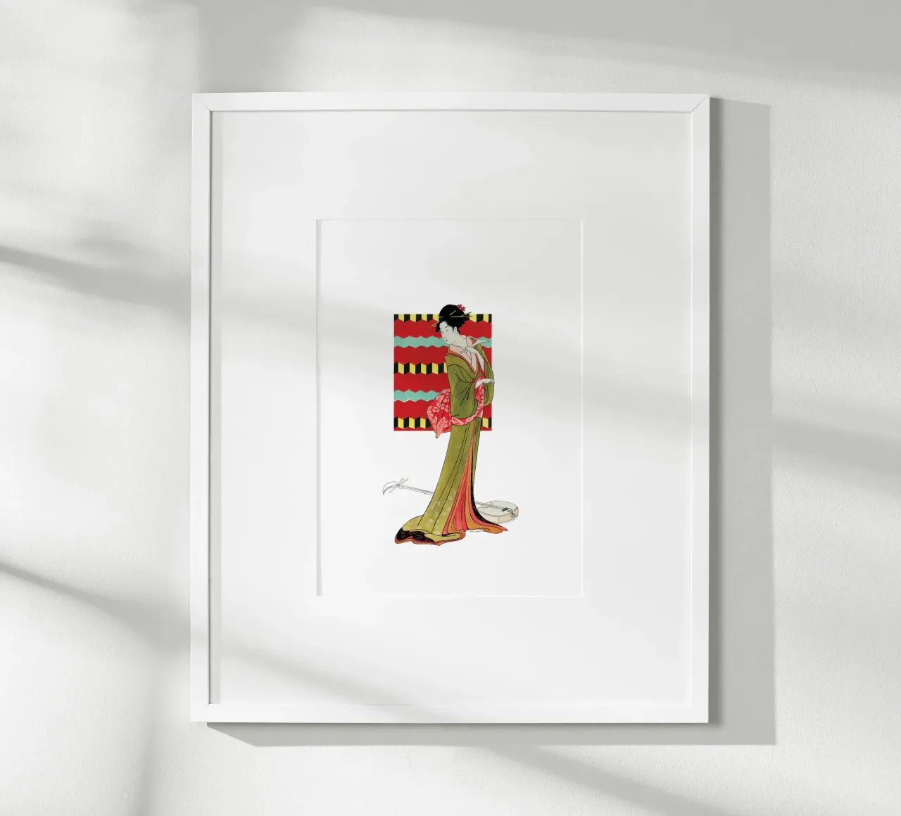 Griglia e grazia: Bijin-ga | Press Play Art Print Collage poster con telaio in plastica da Press Play Art Prints
