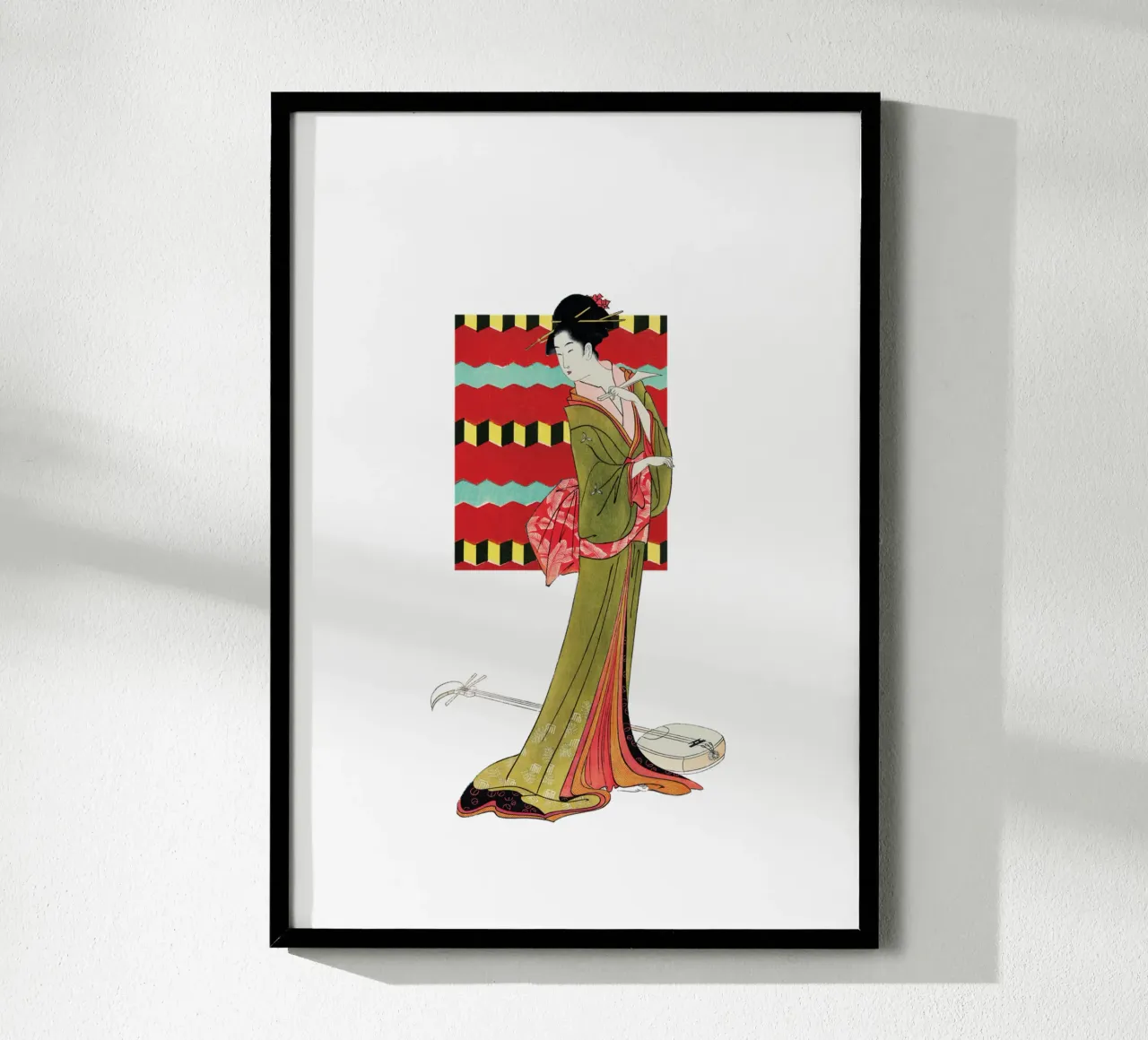 Griglia e grazia: Bijin-ga | Press Play Art Print Collage poster con telaio in plastica da Press Play Art Prints