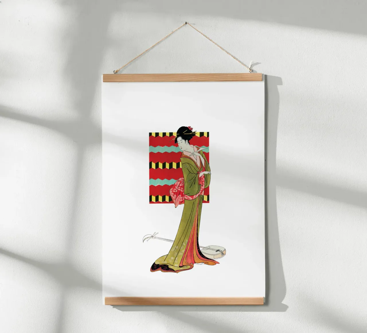 Griglia e grazia: Bijin-ga | Press Play Art Print Collage poster con telaio in plastica da Press Play Art Prints